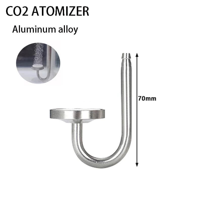 ZRDR Aquarium CO2 Atomizer Fish Tank Aluminum Alloy CO2 Diffuser CO2 Regulation Generator System CO2 Refiner Plant CO2 Atomizer