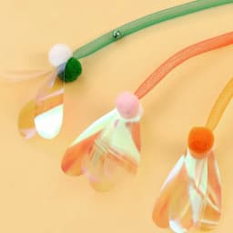 Cat Toy Butterfly Cats Stick Elastic Net Cat Toys Interactive Bite Resistant Wool Ball Toys for Cats Tease Kitten Toy with Bell