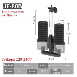 220V 50Hz Aquarium Filter Electric Power Filter Biochemical Sponge Silence Submersible Bio Media Balls Fish Tank Accessories