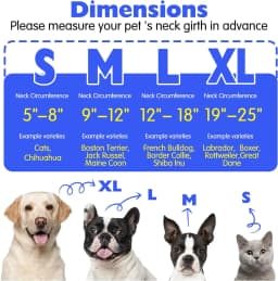 Soft Inflatable Dog Collar Elizabeth Cone Alternative, Post-Surgery Recovery Donut for Small to Large Dogs, Stops Licking Wounds