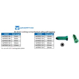 B1.6 2.4 3.2 4.0 MM LOCKING SCREWS ALPS Veterinary Instrument small animal orthopedic surgical plates tplo vet supply tool pet