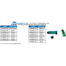 B1.6 2.4 3.2 4.0 MM LOCKING SCREWS ALPS Veterinary Instrument small animal orthopedic surgical plates tplo vet supply tool pet