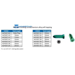 B1.6 2.4 3.2 4.0 MM LOCKING SCREWS ALPS Veterinary Instrument small animal orthopedic surgical plates tplo vet supply tool pet