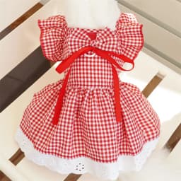 Summer Pet Dress Floral Pattern Plaid Skirts Cat Princess Dresses Chihuahua Yorkie Sweet Skirts Puppy Dog Costume Pet Supplies