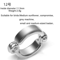 Parrot Leg Ring Stainless Steel Pet Bird Leg Ring Outdoor Flight Training Activity Anti Loss Open Leg Ring Foot Ring Chain