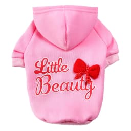 Autumn Winter Dog Clothes for Small Dogs Girls, Fleece Lined Dog Hoodies Sweater Puppy Sweatshirt Chihuahua Yorkie Apparel