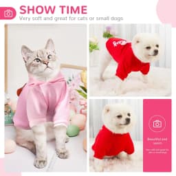 Autumn Winter Dog Clothes for Small Dogs Girls, Fleece Lined Dog Hoodies Sweater Puppy Sweatshirt Chihuahua Yorkie Apparel