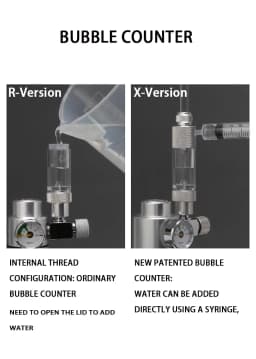 Aquarium CO2 Bubble Meter Water Injection Version CO2 Regulator Generator Reaction System Fish Tank CO2 Equipment Accessories