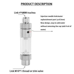 Aquarium CO2 Bubble Meter Water Injection Version CO2 Regulator Generator Reaction System Fish Tank CO2 Equipment Accessories