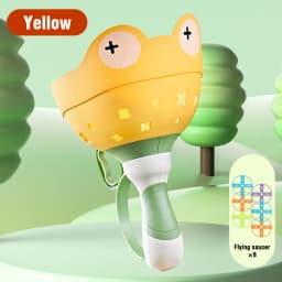 Puppy Flying Disc Launcher Frog Catches Toy Dog Doggy Outdoor Games Fly Disc Pull String Throw Catch Jump Toys for Pets