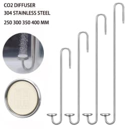 Aquarium CO2 Diffuser Stainless Steel Material Atomizer Ceramic Disc CO2 Diffuser Accessories for Aquatic Plant Growth