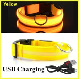 LED Luminous Collar Adjustable Glowing Dog Collar USB Rechargea Flashing Anti-Lost/Avoid Car Accident Collar Dogs Pet Products