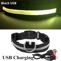 LED Luminous Collar Adjustable Glowing Dog Collar USB Rechargea Flashing Anti-Lost/Avoid Car Accident Collar Dogs Pet Products