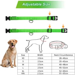 LED Luminous Collar Adjustable Glowing Dog Collar USB Rechargea Flashing Anti-Lost/Avoid Car Accident Collar Dogs Pet Products