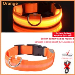 LED Luminous Collar Adjustable Glowing Dog Collar USB Rechargea Flashing Anti-Lost/Avoid Car Accident Collar Dogs Pet Products