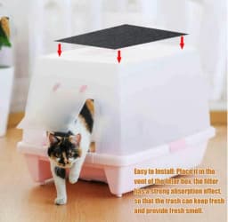 Home 4/6/8Pcs Pet Cat Litter Filter Activated Carbon Deodorizing Pad Carbon Pack Deodorant Charcoal Filter For Pet Toilet Trash