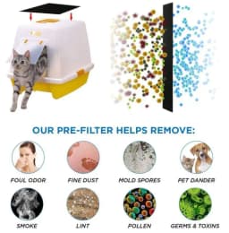 Home 4/6/8Pcs Pet Cat Litter Filter Activated Carbon Deodorizing Pad Carbon Pack Deodorant Charcoal Filter For Pet Toilet Trash