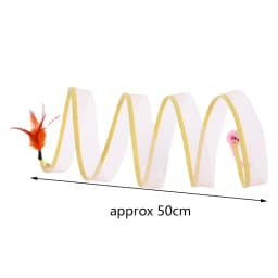 Folded Cat Tunnel S Type Cats Tunnel Spring Toy Mouse Tunnel with Balls and Crinkle Cat Outdoor Cat Toys for Kitten Cat Pets Toy