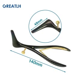 14cm/15.2cm Medical Nose Mirror Ear Canal Dilator Nasal Expander Nasal Speculum Forceps Nose Pliers Black Handle