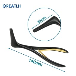14cm/15.2cm Medical Nose Mirror Ear Canal Dilator Nasal Expander Nasal Speculum Forceps Nose Pliers Black Handle