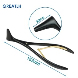 14cm/15.2cm Medical Nose Mirror Ear Canal Dilator Nasal Expander Nasal Speculum Forceps Nose Pliers Black Handle