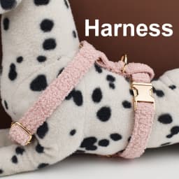 Teddy Velvet Dog Collar And Leash Set For Small Medium Large Dogs Custom Engraved Nameplate Pet Supplies Dog Leash
