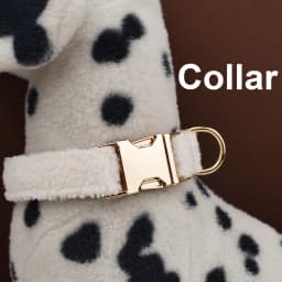 Teddy Velvet Dog Collar And Leash Set For Small Medium Large Dogs Custom Engraved Nameplate Pet Supplies Dog Leash