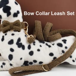 Teddy Velvet Dog Collar And Leash Set For Small Medium Large Dogs Custom Engraved Nameplate Pet Supplies Dog Leash