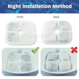 12pcs Original Cat Water Filters Compatible with Catit PIXI Water Fountain Triple Filtration System for PIXI Water Dispenser