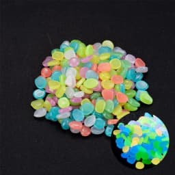 50/100Pcs Artificial Noctilucent Stone with Colorful Luminescence Aquarium Fish Tank Landscaping Vase Sidewalk Decoration