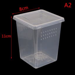 1pcs Plastic Feeding Acrylic Box Insect Spider Habitat Feeding Box Case Scare Toy Box Container Tank Transport Hatching Tank