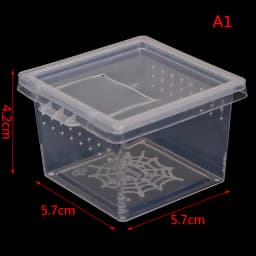 1pcs Plastic Feeding Acrylic Box Insect Spider Habitat Feeding Box Case Scare Toy Box Container Tank Transport Hatching Tank