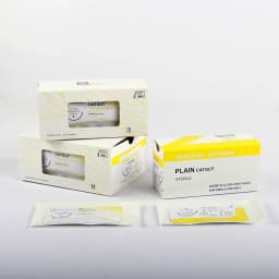 12pcs Absorbable Suture Thread Pet Dog Specific PGA 75CM With Needle 2/0 3/0 4/0 5/0 Teaching Demonstrations Exercises Use