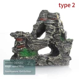 Fish Tank Landscaping Ornamental Rockery Simulation Resin Process Aquarium Decoration Explosive Rock Decoration Fish Hiding Cave