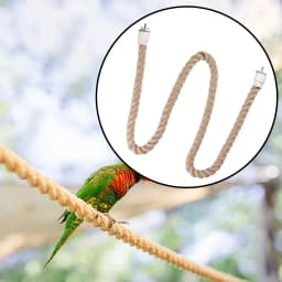 Bird Perch Stand Birds Supplies Bungee Bird Toy Parrot Climbing Rope for Lovebirds Conures Parakeet Finches Primary Color