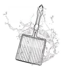 Stainless Steel Cat Litter Shovel Wooden Handle Shovel Easy To Clean Good-Looking Reduce Dust Suitable For Small Dog Toilets