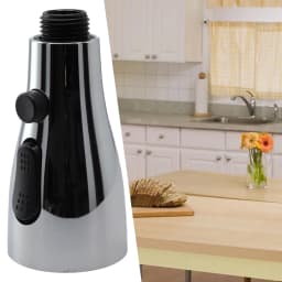 Kitchen Pull-Out Faucet Nozzles Universal 1/2" Fitting ABS 3 Spray Patterns Replacement Or Spare Nozzles Heads For Sink Faucets