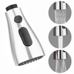 Kitchen Pull-Out Faucet Nozzles Universal 1/2" Fitting ABS 3 Spray Patterns Replacement Or Spare Nozzles Heads For Sink Faucets
