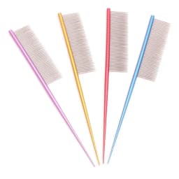 Stainless Steel Pet Flea Comb Non-rust Dense Tooth Dog Grooming Comb Colorful Pet Hair Comb for Dogs Puppy Cats
