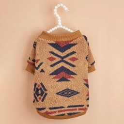 Totems Print Puppy Dog Sweater for Small Dogs Winter Warm Pet Hoodie Clothes Poodle Schnauzer Bichon Pullovers Mascotas Clothing
