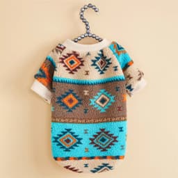 Totems Print Puppy Dog Sweater for Small Dogs Winter Warm Pet Hoodie Clothes Poodle Schnauzer Bichon Pullovers Mascotas Clothing