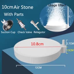 1Pcs 35/50/80mm Fish Tank Aquarium Air Stone Oxygen Aerator Increasing Air Bubble Pond Pump Hydroponic Oxygen Accessories Great