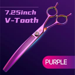 Fenice 7.25 Inch JP440C Professional Dog Grooming Scissors Curved Chunkers Thinning Shears for Pet Hair Cutting Tijeras Tesoura