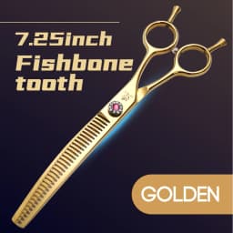 Fenice 7.25 Inch JP440C Professional Dog Grooming Scissors Curved Chunkers Thinning Shears for Pet Hair Cutting Tijeras Tesoura