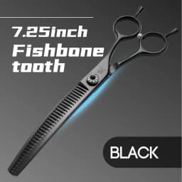 Fenice 7.25 Inch JP440C Professional Dog Grooming Scissors Curved Chunkers Thinning Shears for Pet Hair Cutting Tijeras Tesoura