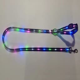 Pet Dog LED Light UP Leash USB Rechargeable PVC With Webbing Glowing Pet Leash Light Up Puppy Dog Night Walking No Collar