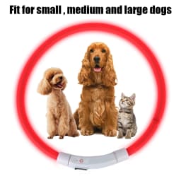 Dog Loss Prevention Led Usb Dog Collar Pet Accessories Night Safety Flashing Glow  Collar Night Luminous Charge Collar
