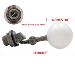 1PCS Float Ball Valve 1/2"  or 3/4" Plastic Adjustable Water Float Ball Valve for Water Tower Water Tank Livestock Water Drinker