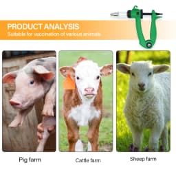 0.5-6ML Veterinary Vaccine Syringe Injector Animal Automatic Adjustable Continuous Syringe for Pigs Cattle Sheep Animals Tools