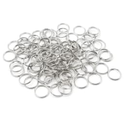 100Pcs Hot Sells Pet ID Tag 10MM 15MM Stainless Steel Keyring Colorful Metal Charm Pendant Supplies Accessories